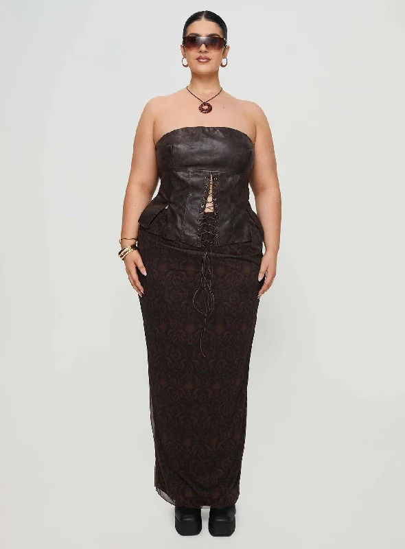 afraid-strapless-faux-leather-top-brown-curve