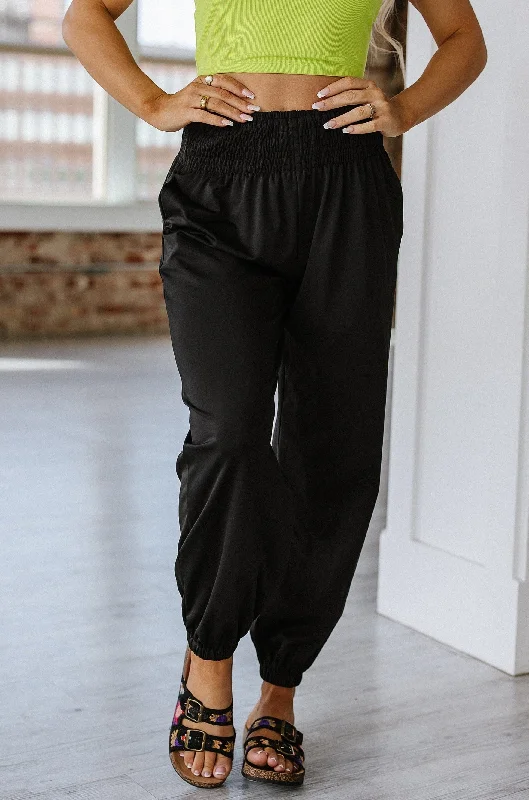 Baker Smocked Waist Joggers | S-XL