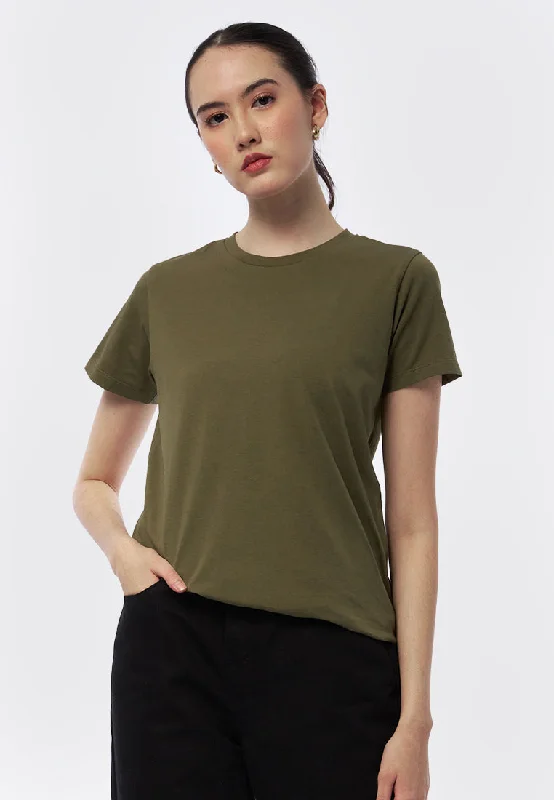 Basic Round Neck Cotton T-Shirt