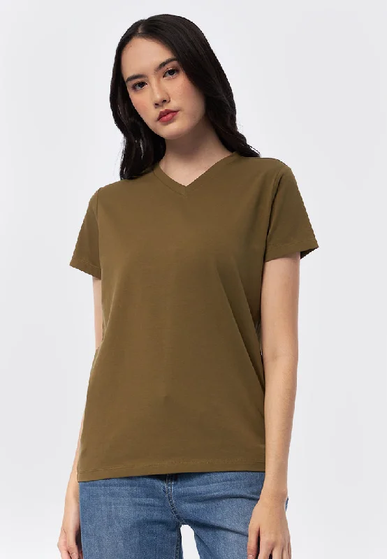 Basic V-Neck Cotton T-Shirt