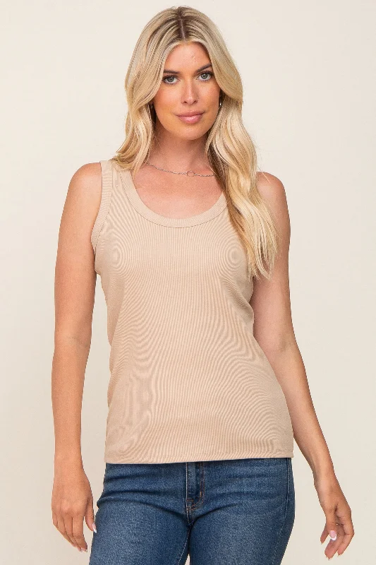 beige-ribbed-basic-maternity-tank