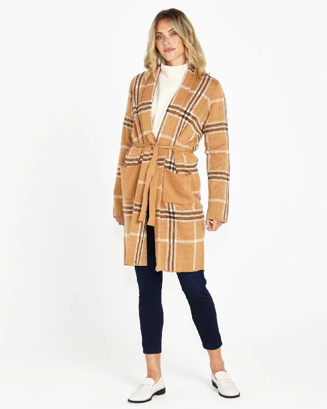 betty-basics-hampshire-cardigan-beige-plaid