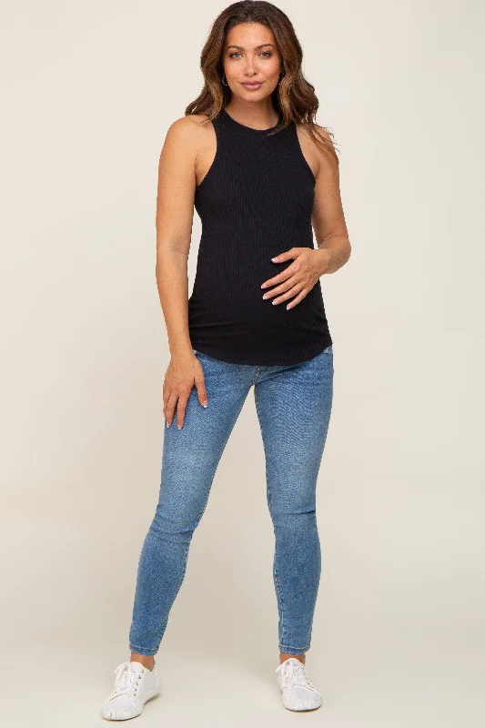 black-ribbed-basic-maternity-tank-top-1