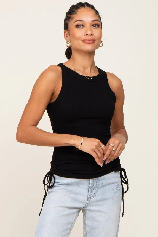 black-ruched-tie-maternity-tank-top