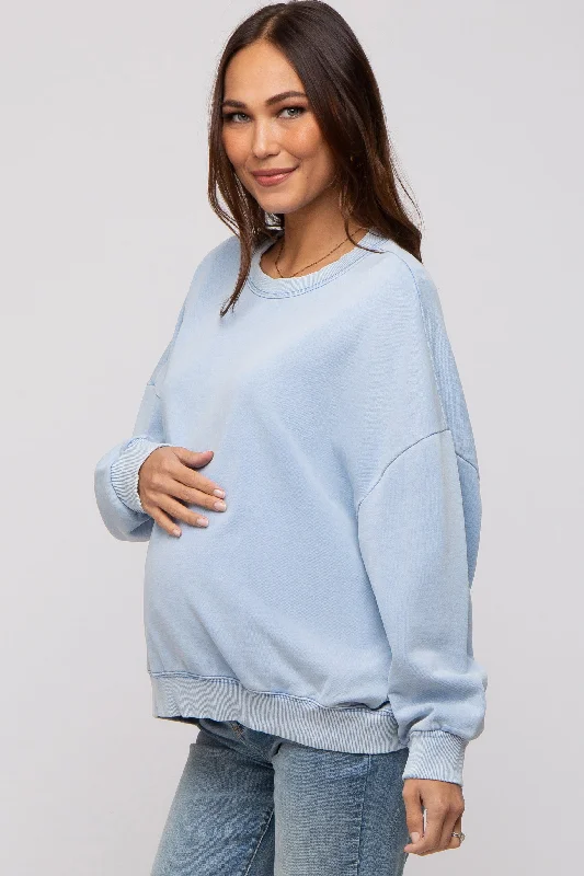 blue-dropped-shoulder-maternity-sweatshirt