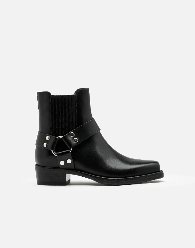 Cavalry Boot - Black Leather