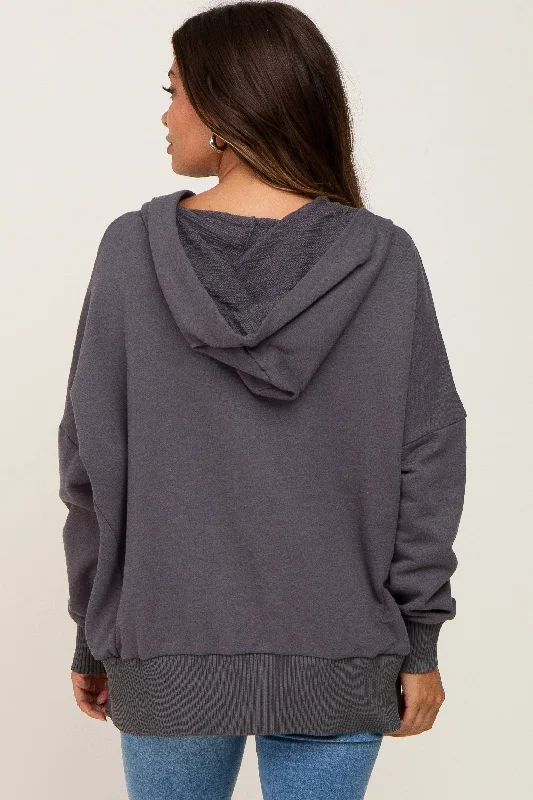 charcoal-button-front-ribbed-trim-hooded-maternity-sweatshirt