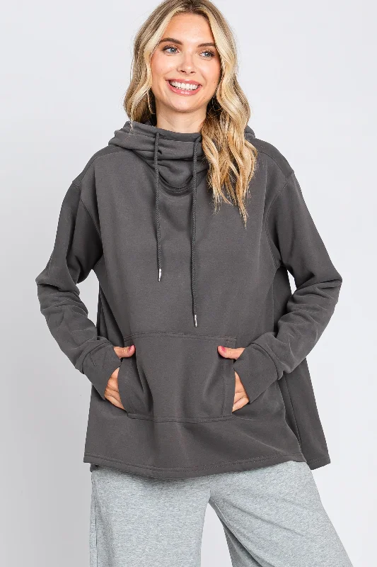 charcoal-raw-hem-maternity-hooded-sweatshirt