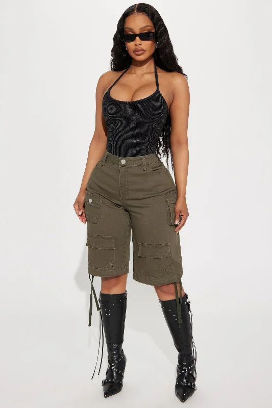 Daniela Cargo Bermuda Short - Olive