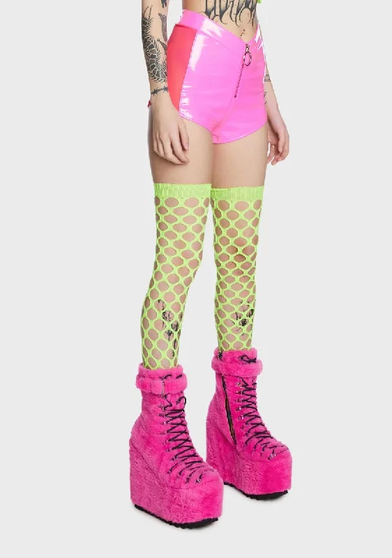 dark-dimension-vinyl-shorts-neon-pink