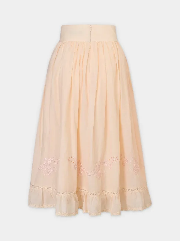 eyelet-trimmed-skirt-peach