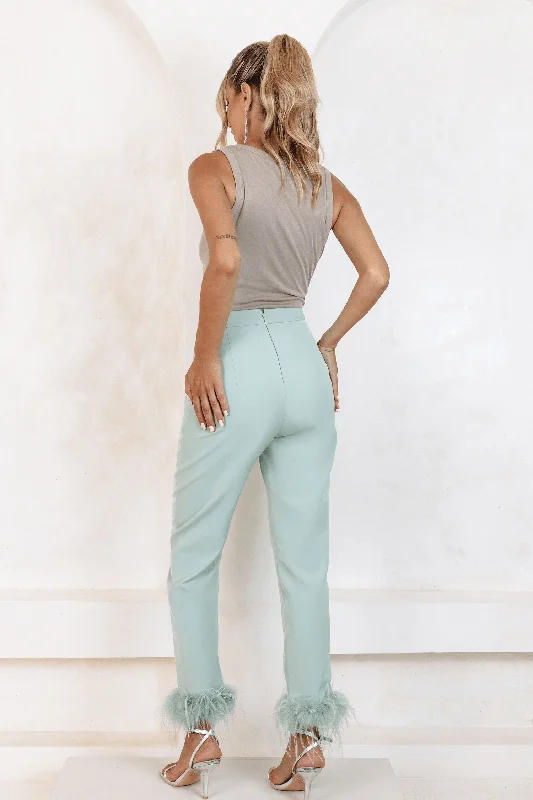 feather-trim-trousers-in-sage-green