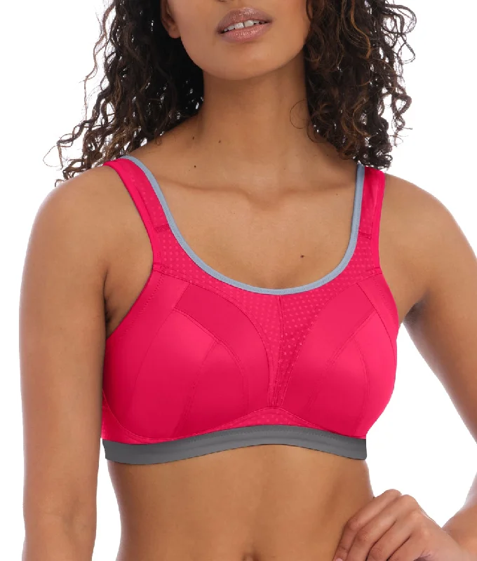 Freya Dynamic Non Wired Sports Bra in Hot Crimson