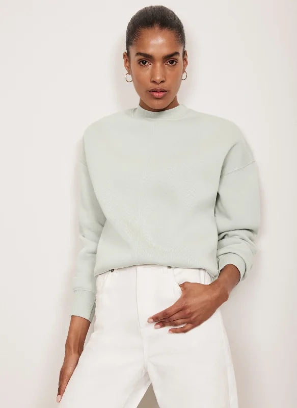 Green Seam Detail Sweatshirt