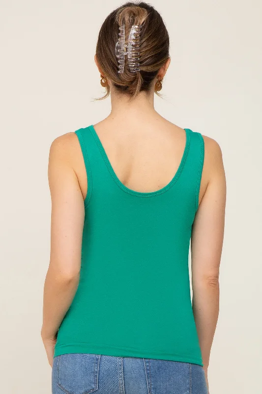 green-seamless-maternity-tank-top