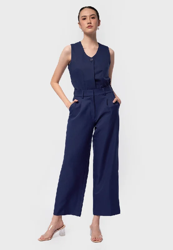 High Waist Pleated Trousers