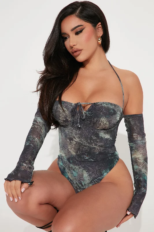 In Your Sight Mesh Bodysuit - Mint/combo