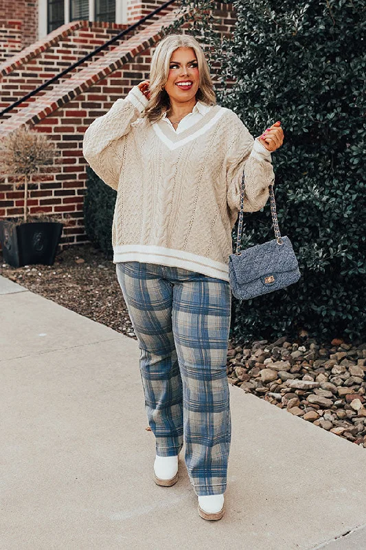 Judy Blue Salute High Waist Plaid Jeans Curves