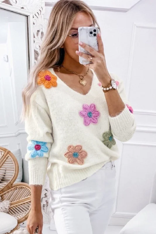 kash-v-neck-flower-sweater