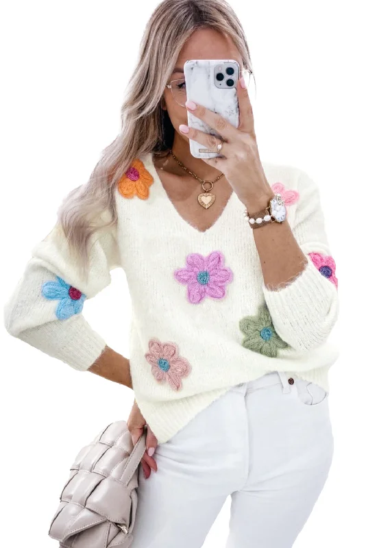 kash-v-neck-flower-sweater