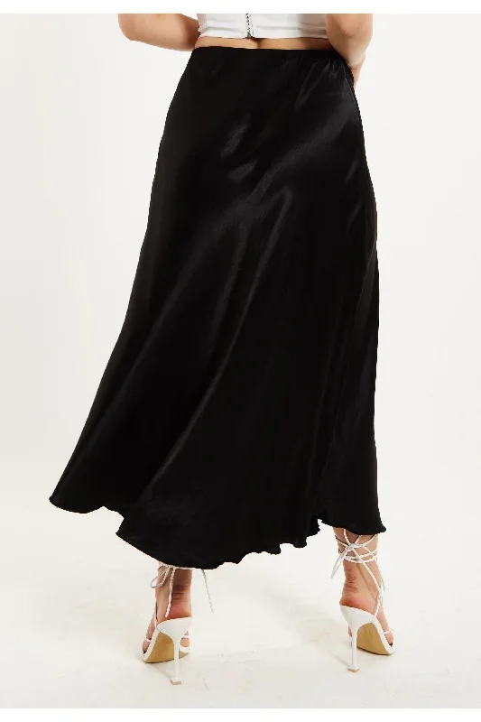 liquorish-bias-cut-black-satin-skirt