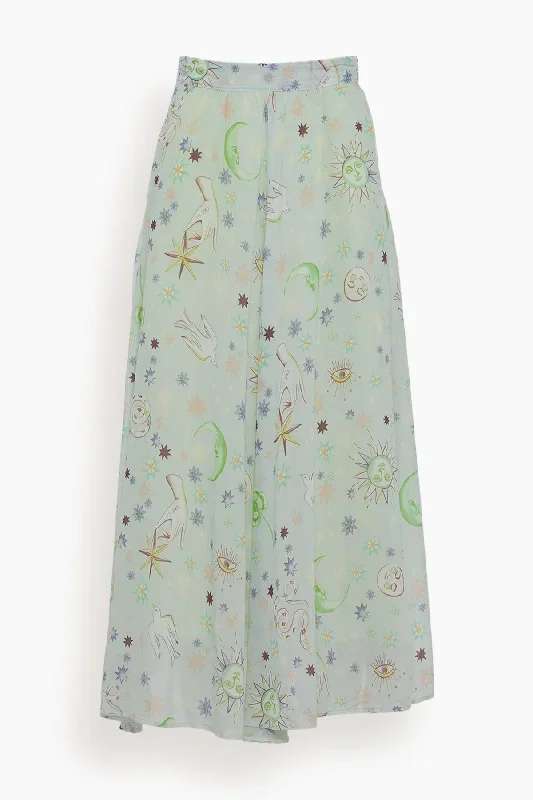 Love Alchemy Cotton Silk Voile Skirt in Paradise