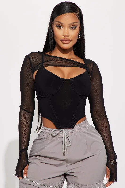 Molly Mesh Top - Black