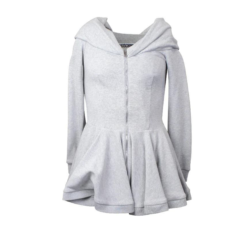 moschino-couture-zip-up-flared-mini-sweatshirt-dress-gray