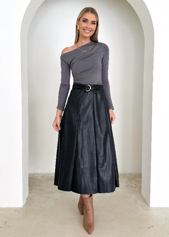 nietta-pu-midi-skirt-black