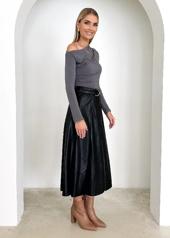 nietta-pu-midi-skirt-black