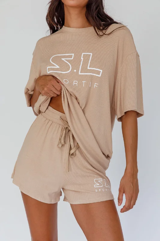 on-track-sl-logo-shorts-camel