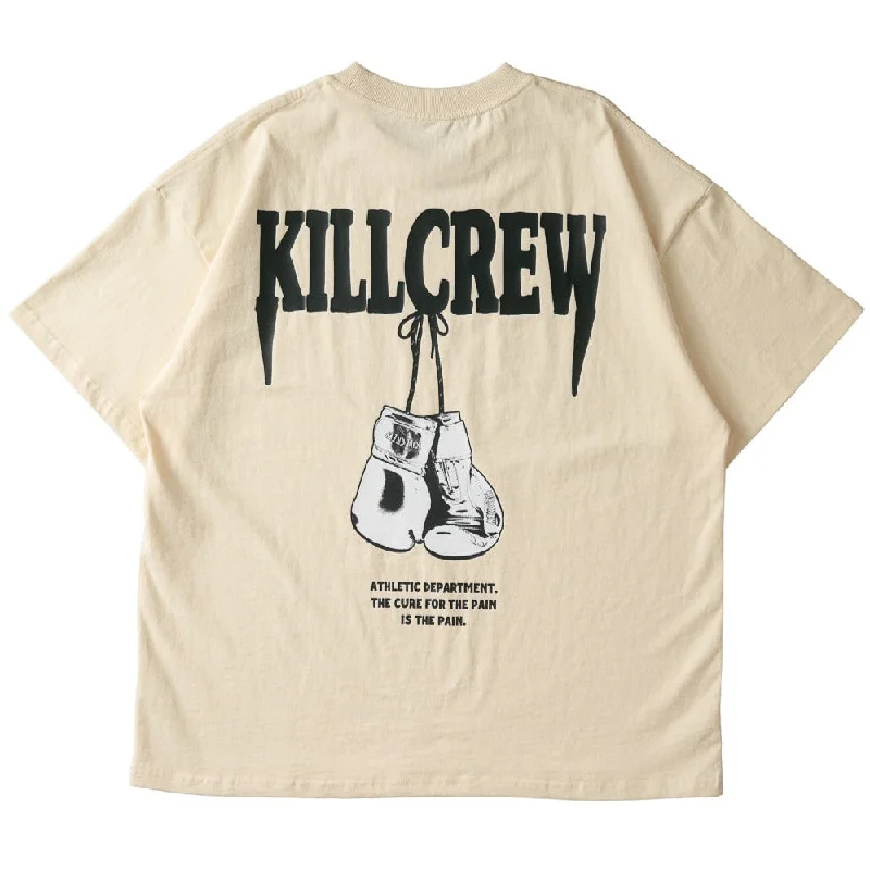 OVERSIZED ""ATHLETIC DEPARTMENT"" T-SHIRT - CREAM