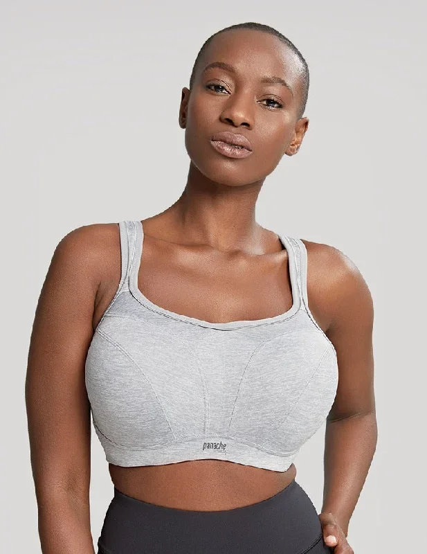 Panache 5021 Gray Marl Convertible Underwire Sports Bra