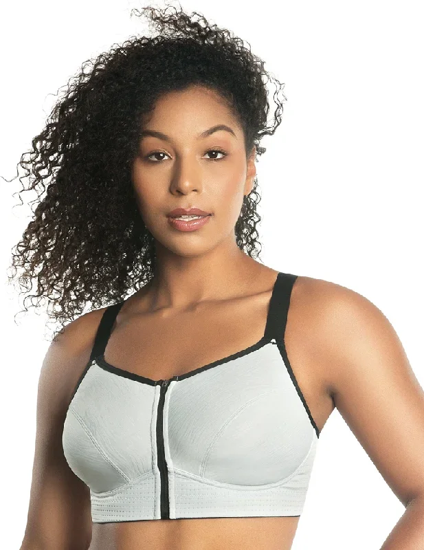 Parfait Wave P6052 Silver Front Close Zipper Sports Bra