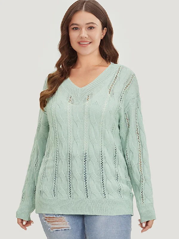 plain-cable-knit-drop-shoulder-pullover