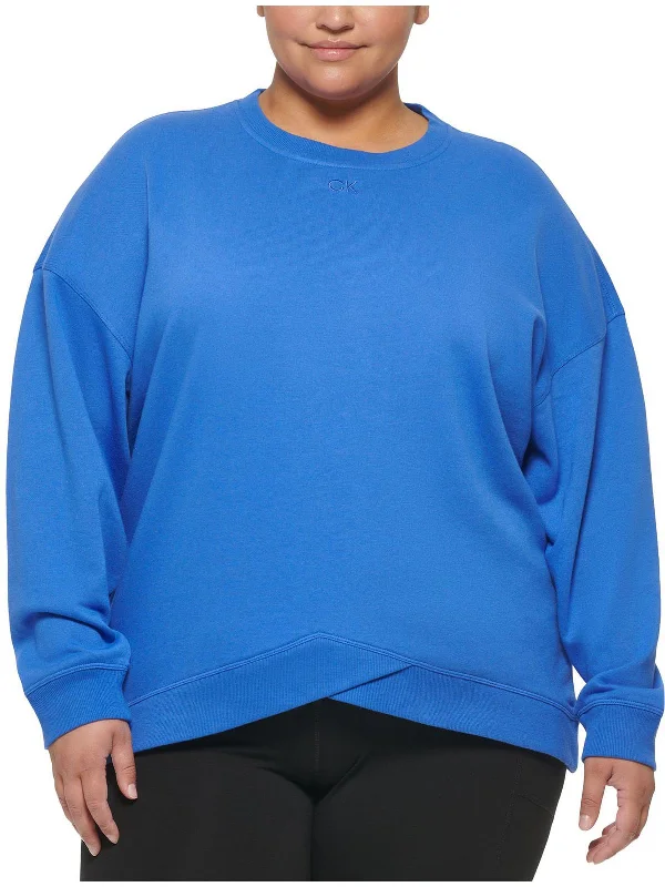 Plus Womens Terry Cozy Sweatshirt