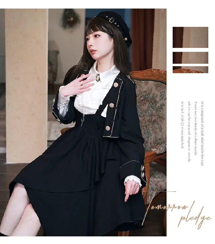 preppy-style-lolita-dress-black-suspender-skirt