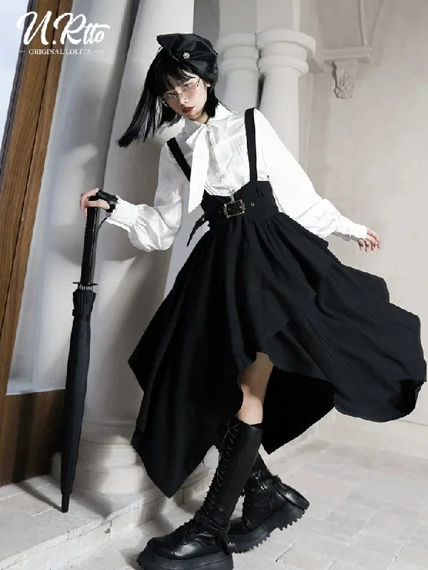 preppy-style-lolita-dress-black-suspender-skirt