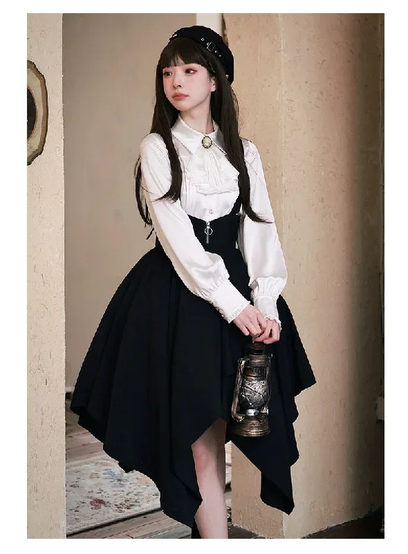 preppy-style-lolita-dress-black-suspender-skirt