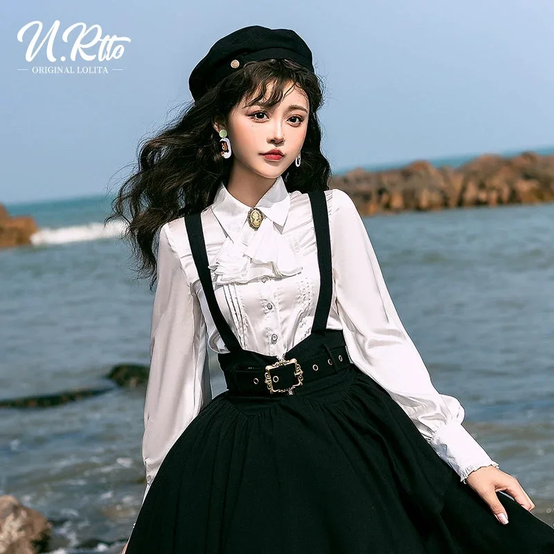 preppy-style-lolita-dress-black-suspender-skirt