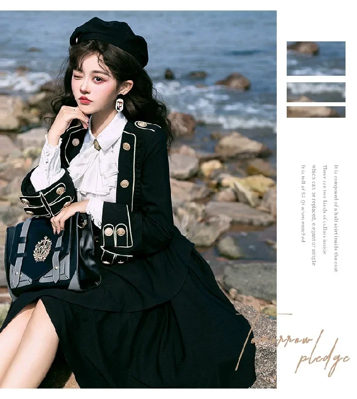 preppy-style-lolita-dress-black-suspender-skirt