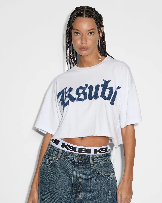 SCRIBE OH G CROP SS TEE WHITE