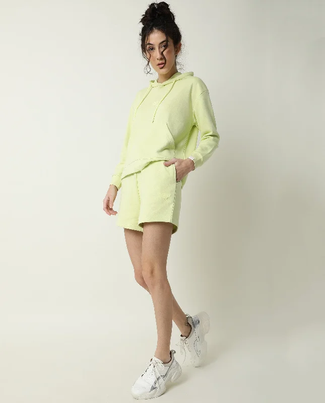 spence-1-women-plain-shorts-lime-green