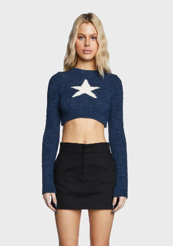 Starry Super Soft Cropped Sweater