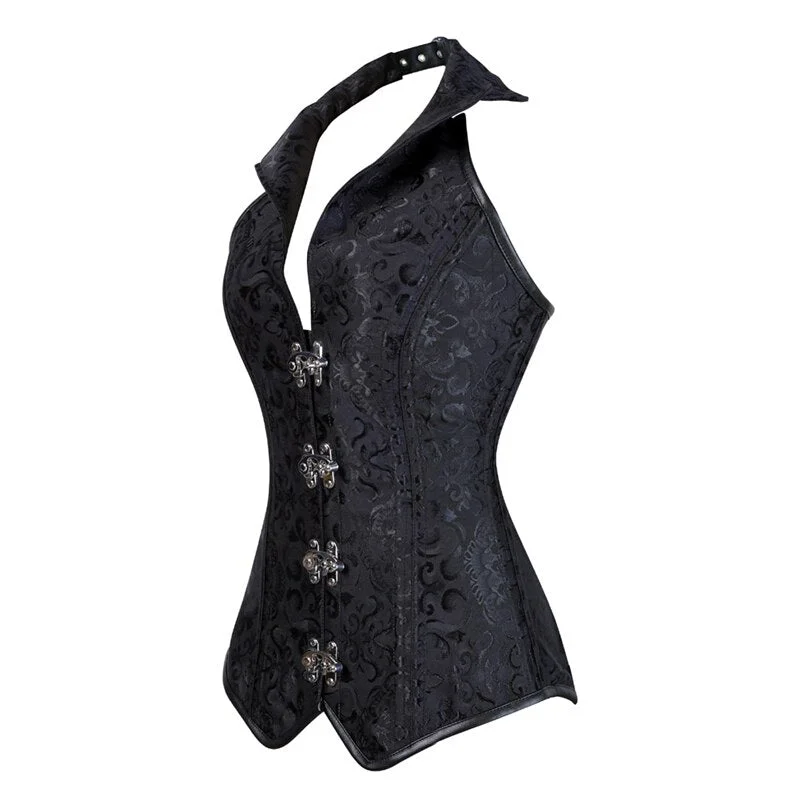 steampunk-jacquard-halter-corset