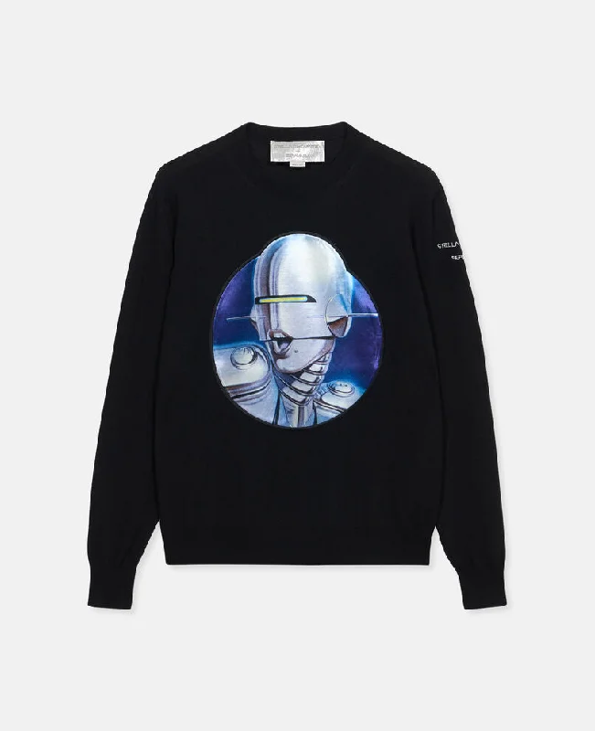 Stella Mccartney + Sorayama Robot Head Print Sweater