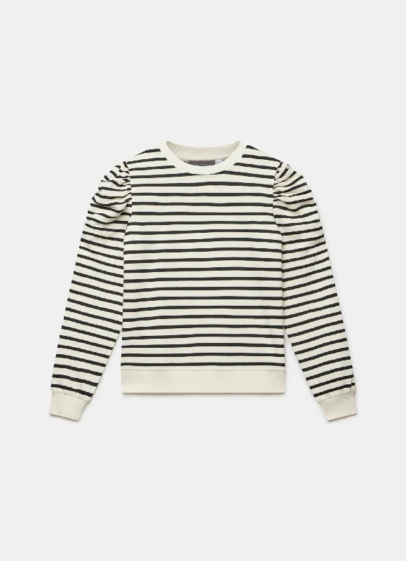 striped-ruched-shoulder-sweatshirt