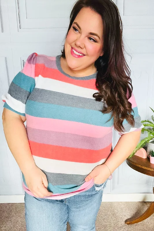 teal-rose-striped-hacci-knit-puff-sleeve-top