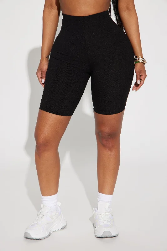 too-good-ribbed-biker-short-black