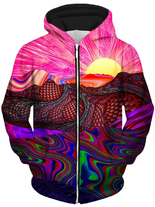 Trippy Trek Unisex Zip-Up Hoodie